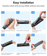 Load image into Gallery viewer, Lexar E300 M.2 NVMe SSD Enclosure Adapter, USB 3.2 Gen 2 (10Gbps),Support M.2 NVMe PCIe SSD 2230/2242/2260/2280