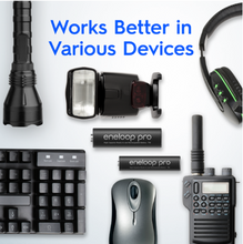 Load image into Gallery viewer, Panasonic Eneloop Pro High Capacity AAA Ni-MH Pre-Charged Rechargeable Batteries, 1Pack (4pcs)