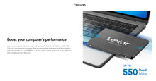 Load image into Gallery viewer, Lexar NQ100 2.5" SATA III (6Gb/s) 256GB SSD, up to 550MB/s Read Solid State Drive, Internal SSD for Laptop, Desktop Computer