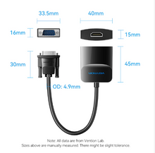 Load image into Gallery viewer, Vention VGA to HDMI™ Converter with Female Micro USB and Audio Port
