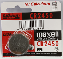 Load image into Gallery viewer, Maxell CR2450 3V Lithium Coin Battery 1-pc