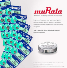 Load image into Gallery viewer, Murata 357/303 Battery SR44/W/SW 1.55V Silver Oxide Watch Button Cell