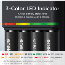 Load image into Gallery viewer, Panasonic eneloop pro K-KJ55HC40T2 smart and quick charger + AA Size 4pcs