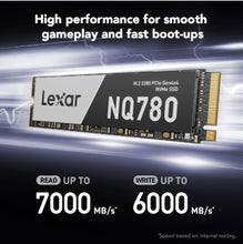 Load image into Gallery viewer, Lexar® NQ780 M.2 2280 PCIe Gen 4×4 NVMe SSD