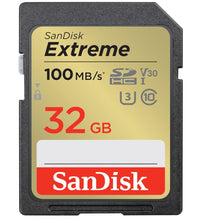 Load image into Gallery viewer, SanDisk Extreme SD UHS-I Memory Card - C10, U3, V30, 4K, UHD, SD Card