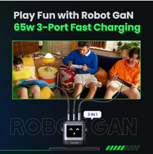Load image into Gallery viewer, UGreen Mini Robot 65W 3-Port PD GAN Fast Charger