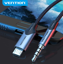 Load image into Gallery viewer, Vention Micro USB to 3.5mm Audio Cable for Hi-Fi Sound Card Microphone Karaoke 3.5 Jack Adapter for Samsung Xiaomi Android Phone