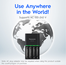 Load image into Gallery viewer, Panasonic eneloop pro K-KJ55HC40T2 smart and quick charger + AA Size 4pcs