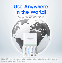 Load image into Gallery viewer, Panasonic Eneloop (K-KJ55MC40T2) Smart & Quick Battery Charger + 4pcs AA Battery