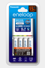 Load image into Gallery viewer, Panasonic Eneloop (K-KJ55MC40T2) Smart &amp; Quick Battery Charger + 4pcs AA Battery
