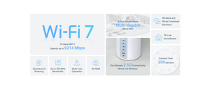 Deco BE65 BE11000 TRI-Band Whole Home Mesh WiFi 7 System