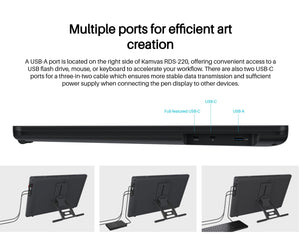Kamvas 22 2.5K Pen Display Drawing Tablet