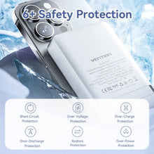 Load image into Gallery viewer, Vention 10000mAh Magnetic Wireless Power Bank 22.5W
