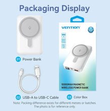 Load image into Gallery viewer, Vention 10000mAh Magnetic Wireless Power Bank 22.5W
