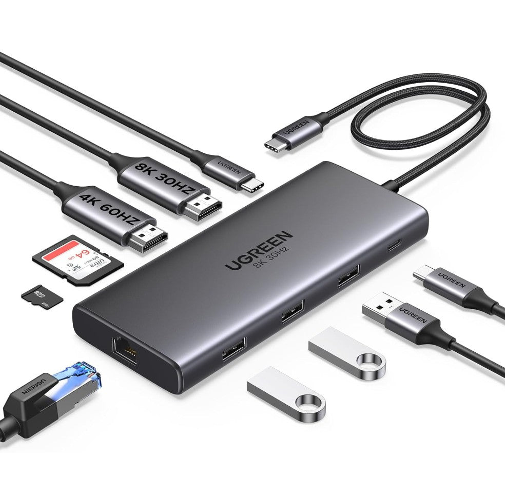 USB-C 10 in 1 Multifunction 8K HDMI Adapter