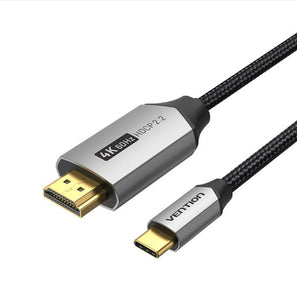 VENTION USB C to HDMI Cable 6.6FT (4K@60Hz, 2K@120Hz, 1080P@144Hz)