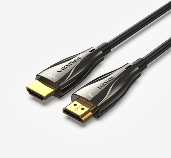 Vention Optical HDMI™ Male to Male HD Cable Black Zinc Alloy Type (50M)