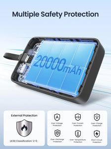 UGREEN 20000mah Nexode 20W with Built-in Cable