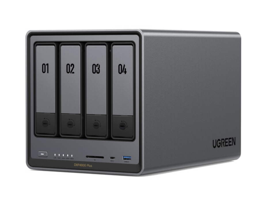 UGREEN NASync DXP4800 Plus 4-bay, Intel Pentium Gold 8505 5-core CPU, 10GbE + 2.5GbE LAN, 4K HDMI, diskless