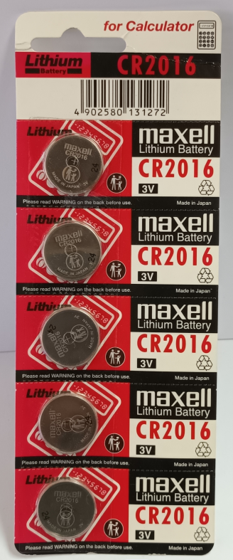 Maxell CR2016 Lithium Coin Battery 1-pc