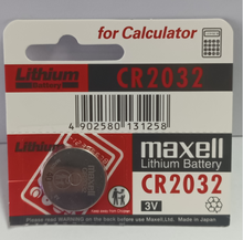 Load image into Gallery viewer, Maxell CR2032 Lithium Coin Battery 1-pc
