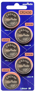 Murata CR2430 3V Lithium Coin Cell Battery 1-pc