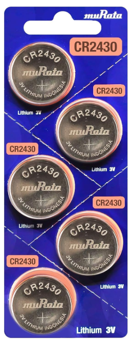 Murata CR2430 3V Lithium Coin Cell Battery 1-pc