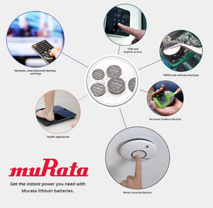 Murata CR2430 3V Lithium Coin Cell Battery 1-pc
