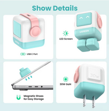 Load image into Gallery viewer, Ugreen Mini Robot Nexode 30W USB-C PD GaN Fast Charger
