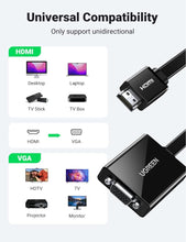 Load image into Gallery viewer, UGREEN HDMI to VGA adapter with Audio
