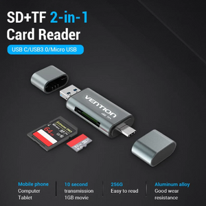Dual USB3.0-Type C Multi-function Card Reader