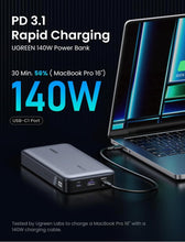 Load image into Gallery viewer, UGREEN 25000mah 145W Fast Charging Power Bank, Portable Charger for Type-C Port Laptop.
