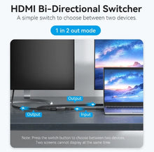 Load image into Gallery viewer, 4K HD 2.0 Splitter 2 in 1 Out - 4K@120Hz Bi-Directional HD Switch
