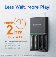 Load image into Gallery viewer, Panasonic eneloop pro K-KJ55HC40T2 smart and quick charger + AA Size 4pcs
