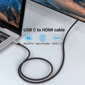 VENTION USB C to HDMI Cable 6.6FT (4K@60Hz, 2K@120Hz, 1080P@144Hz)