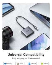 Load image into Gallery viewer, USB-C 3 in 1 Multifunction Card Reader
