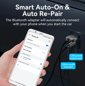 Vention USB Bluetooth Audio Receiver for Car