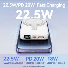 Load image into Gallery viewer, Vention 10000mAh Magnetic Wireless Power Bank 22.5W
