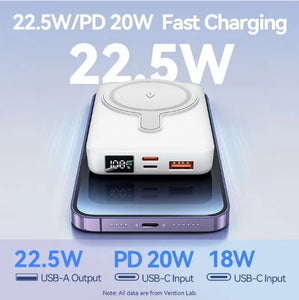 Vention 10000mAh Magnetic Wireless Power Bank 22.5W