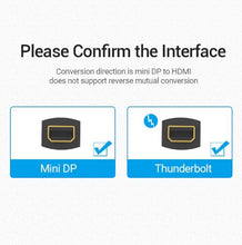 Load image into Gallery viewer, Vention Mini DP to HDMI™ Converter 0.15M Black
