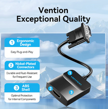 Load image into Gallery viewer, Vention VGA to HDMI™ Converter with Female Micro USB and Audio Port
