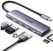 Load image into Gallery viewer, USB-C 6 in 1 Multifunction 4K HDMI Adapter
