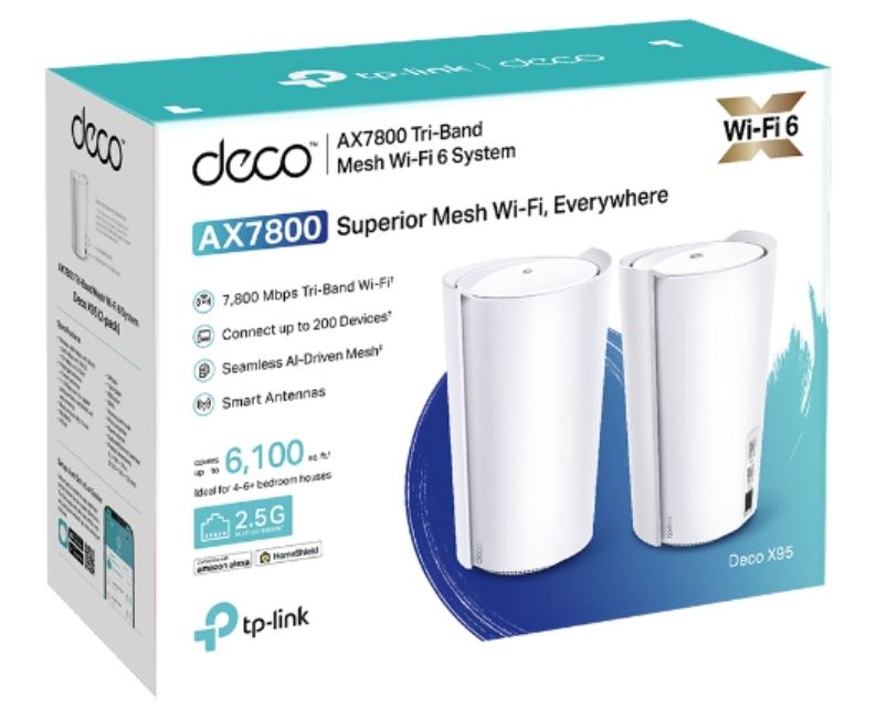TP-Link Deco X95 New AX7800 Tri-Band Mesh WiFi 6 System – Abacus