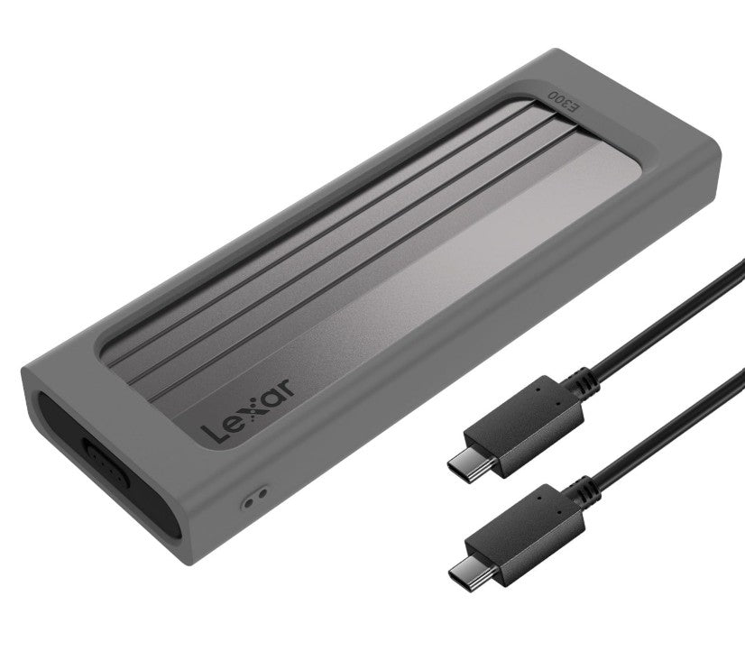 Lexar E300 M.2 NVMe SSD Enclosure Adapter, USB 3.2 Gen 2 (10Gbps